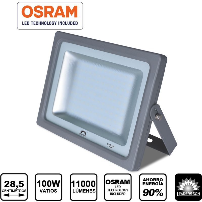 

Foco LED Exterior MERCURY Gris Extraplano 100W 4000K Luz Blanca Neutra