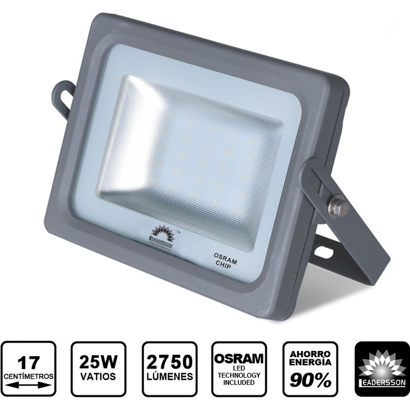 

Foco LED Exterior MERCURY Gris Extraplano 25W 4000K Luz Blanca Neutra