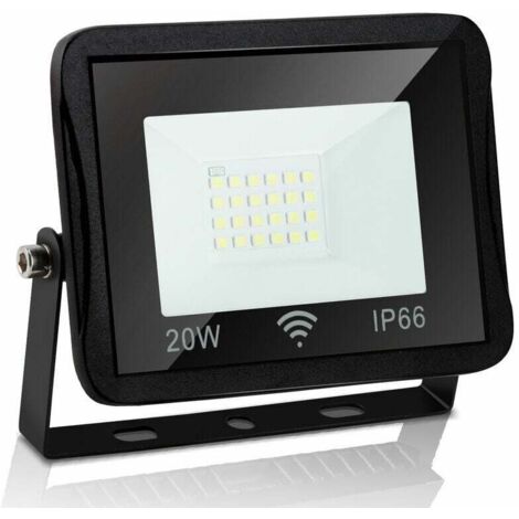 Foco LED Hengda para exteriores con sensor de movimiento, 20 W, luces LED para exteriores, luces con sensor Superhell, color blanco cálido, IP66, resistente al agua, para exteriores, almacén Gang Sul 