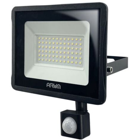 ARUM LIGHTING Proyector LED 30W Detector de movimiento exterior negro IP65 Temperatura de color: Blanco cálido 2700K