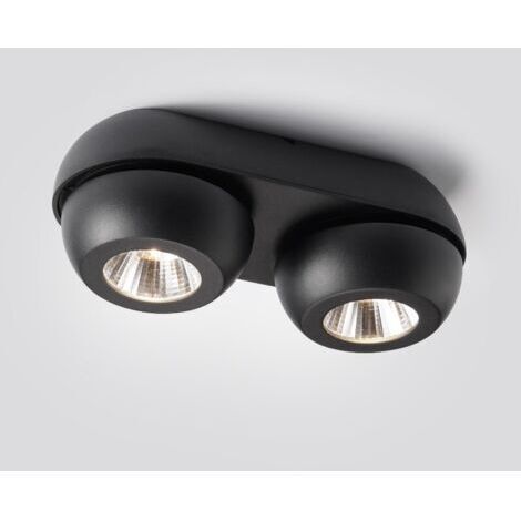 Foco LED negro de aleación de aluminio para instalación, luz de techo, luz baja simple de Rodofit
