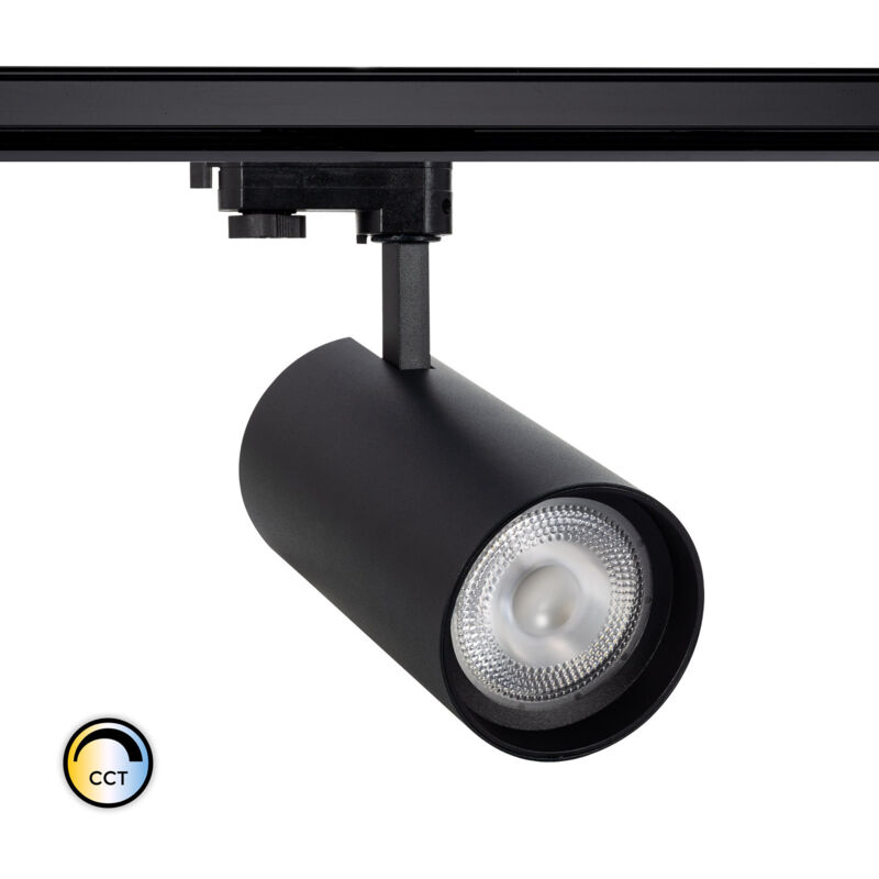 

Efectoled - Foco LED New d'Angelo Negro 30W (CRI90) CCT LIFUD con Óptica Variable para Carril Trifásico Óptica Gradual Plana 36º - Óptica Gradual