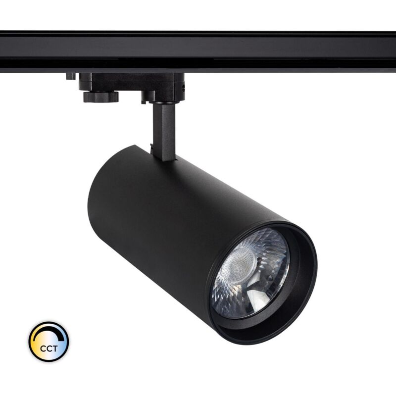 

Efectoled - Foco LED New d'Angelo Negro 30W (CRI90) CCT LIFUD con Óptica Variable para Carril Trifásico Óptica Concava 24º - Óptica Concava 24º
