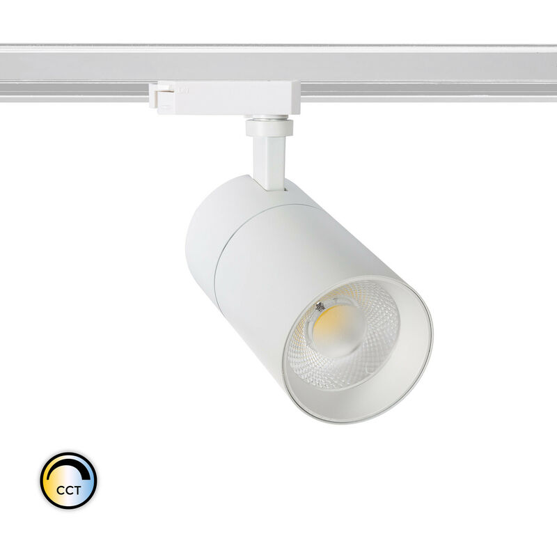 

Efectoled - Foco LED New Mallet 30W Regulable No Flicker CCT Seleccionable para Carril Bifásico (UGR 15) Blanco - Blanco