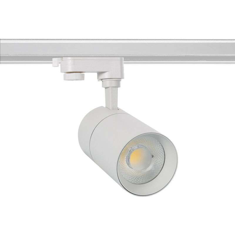 

Efectoled - Foco LED New Mallet Blanco 20W Regulable No Flicker para Carril Trifásico (UGR 15) Blanco Cálido 3000K - 3500K - Blanco Cálido 3000K