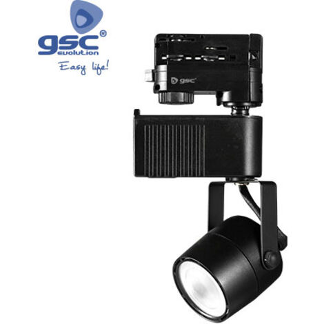 Foco LED para carril 28W 3000K Negro