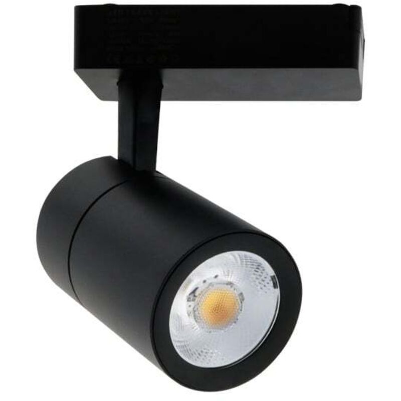 

Iluminashop - Foco LED para carril Clean Negro 30W Monofásico Blanco Cálido 3000K