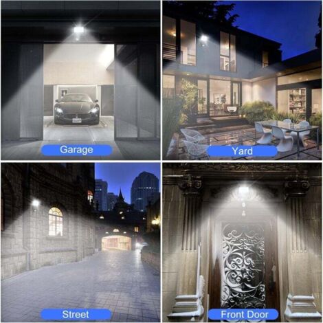 Foco LED para exterior con sensor de movimiento, 20 W, 24 LED, IP65, impermeable, 6500 K, 220 V, para jardín, patio, garaje (paquete de 2) [Clase energética A+]