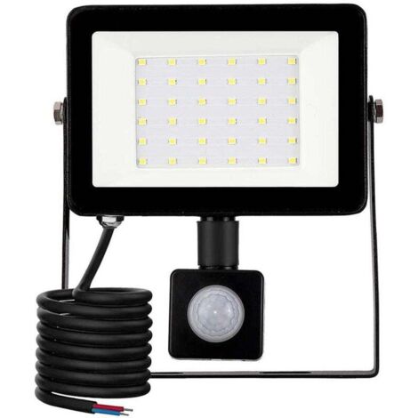 Foco LED para exteriores ZVD, 30 W, con sensor de movimiento, 6500 K, IP66, para jardín, obra, patio, garaje, césped, fiesta, etc.