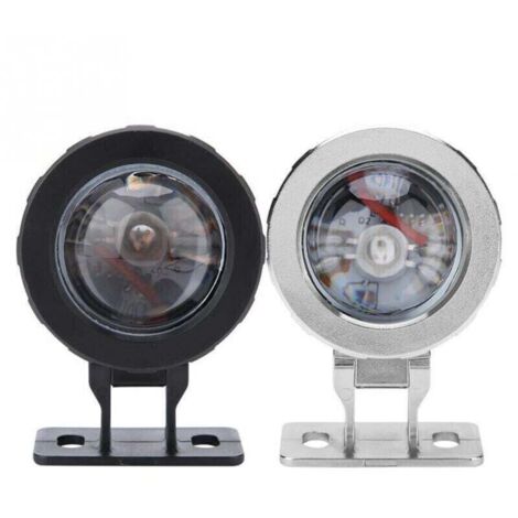 Foco LED para piscina de 10 W, color negro y plateado, con control remoto RGB, IP65, 85-265 V, para acuario, sumergible, para exteriores, estanques, fuentes, parques y lagos.