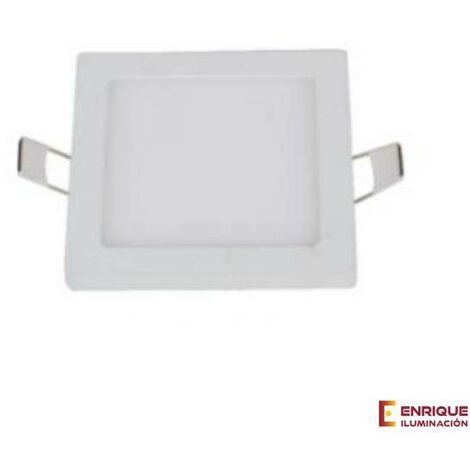 Foco LED pequeño cuadrado blanco 9cm 8w 3000K luz calida
