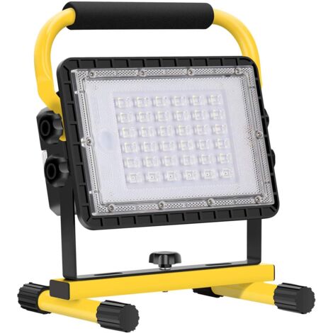 Foco LED recargable de 60 W, 20800 mAh, resistente al agua, ideal para obras, garajes y patios.