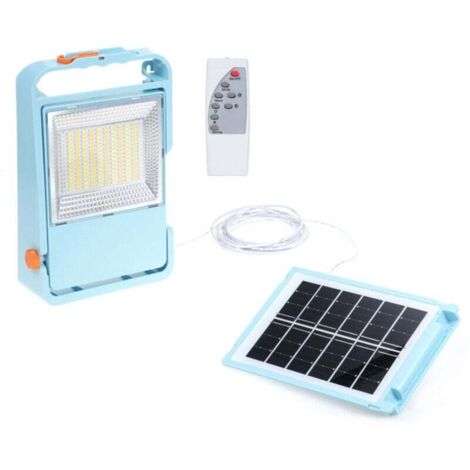 Foco LED recargable, XU, luz de trabajo LED de 150 W, 5 modos, con alimentación USB, portátil, con panel solar para camping, mantenimiento, garaje y taller - KZQ