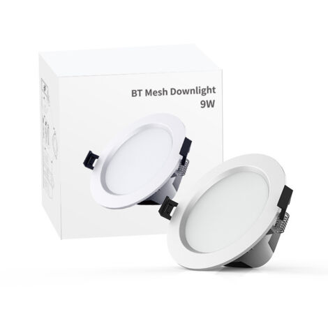Foco LED RGB empotrable con brillo ajustable y control remoto