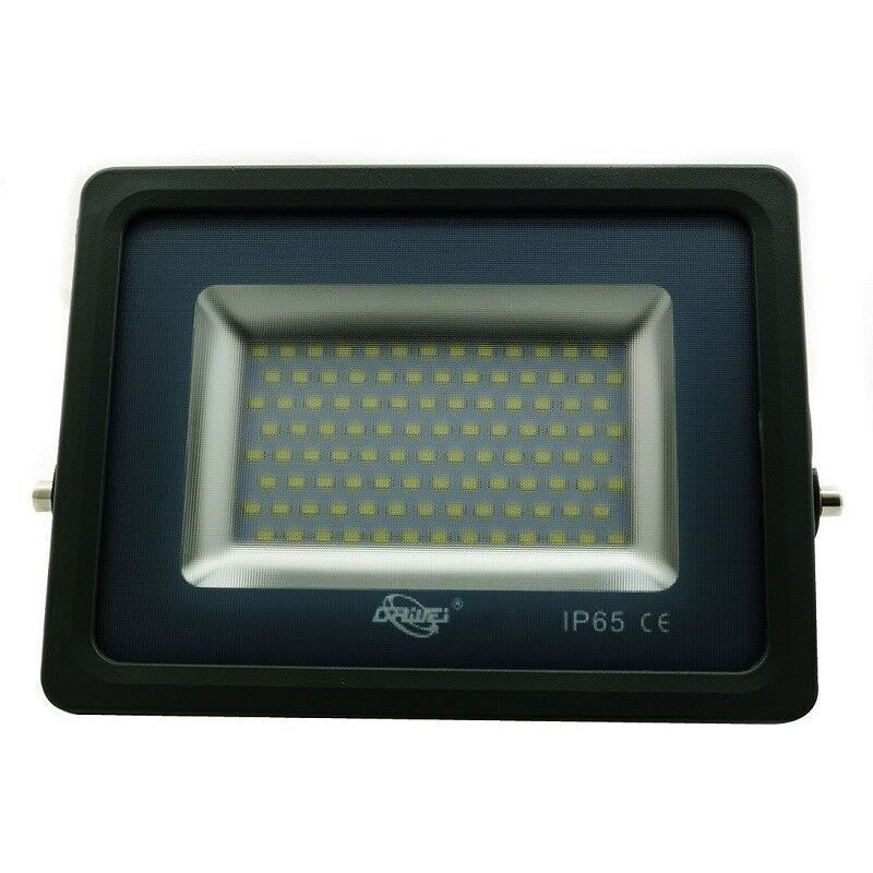 Foco Led Smd Slim Foco Exterior Ip65 Luz 6000k Blanco Frío Gris 100w