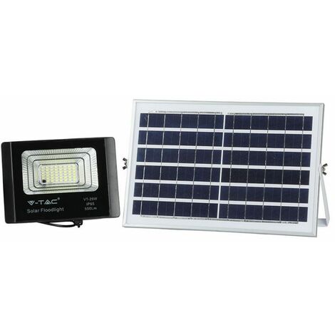 Foco LED V-TAC con panel solar y control remoto, temporizador de 12 W, blanco natural, IP65