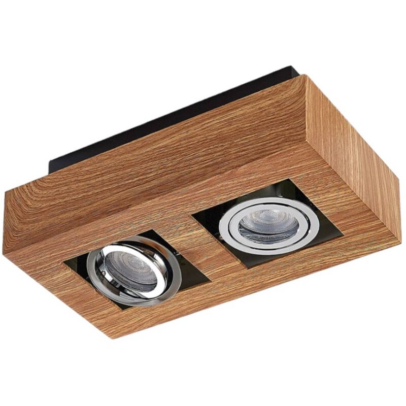 

Lámpara LED de techo Vince 25x14cm look madera