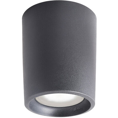 Foco LIVIA 1xE27 30W con pulsador CCT (2colores) IP55 18d resina negra