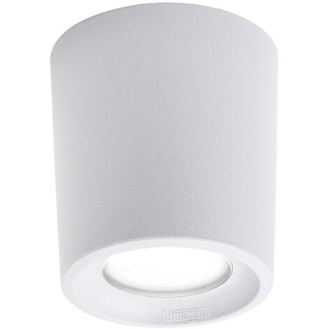 Foco LIVIA 1xGU10 6W con pulsador CCT (2colores) IP55 9,6d resina blanca