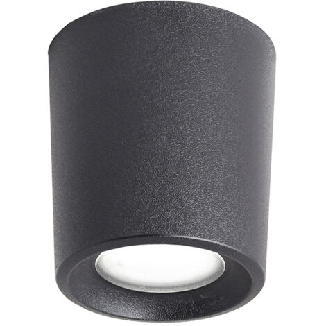 Foco LIVIA 1xGU10 6W con pulsador CCT (2colores) IP55 9,6d resina negra