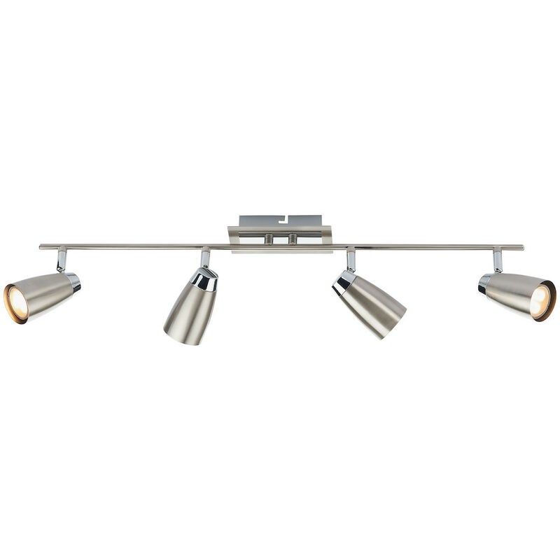 

LOFT - Spotlight Low Energy Bar Cromo satinado, Cromo pulido, 4x GU10 - DAR