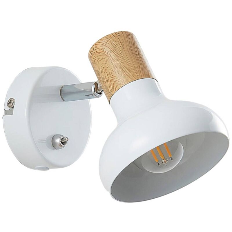 

Lindby - Foco metálico Fridolin en blanco, con interruptor
