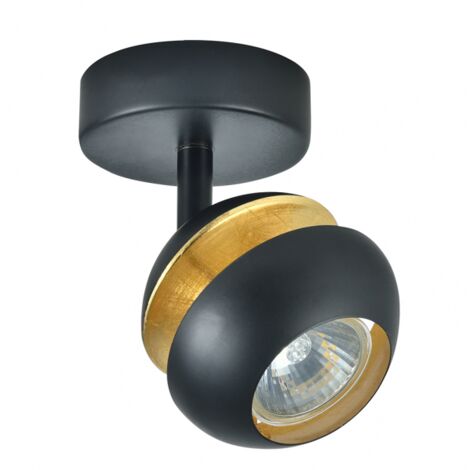 Foco Negro-oro Modelo Beethoven Para Baño,