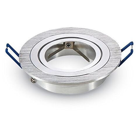main image of "Aro empotrable para bombilla circular basculante blanco Aluminio"