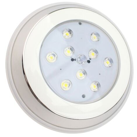Foco Piscina LED Superficie Inox 12V AC/DC 9W