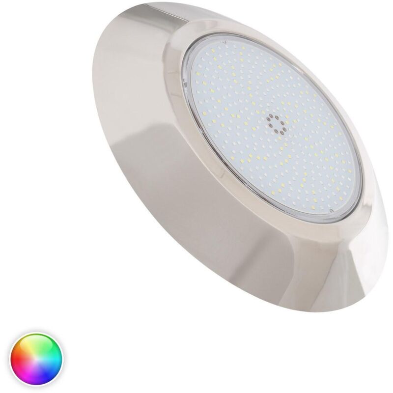 Efectoled - Foco Piscina Superficie Led Rgbw Sumergible 12V Dc Ip68 Acero Inoxidable 24W Rgbw