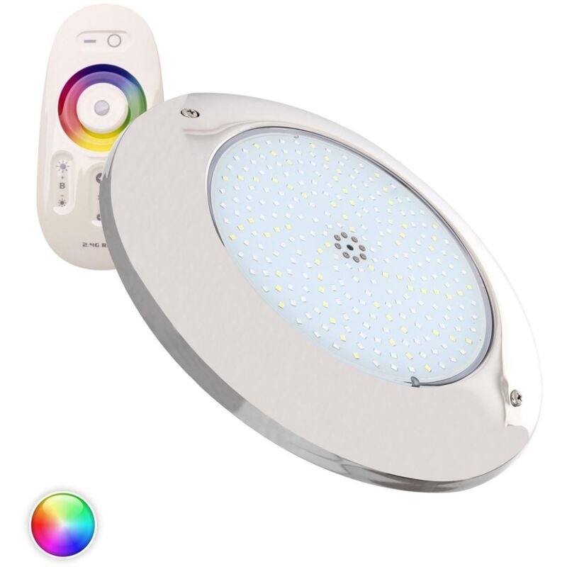 

Foco Piscina LED Superficie RGBW 12V DC Acero Inoxidable 20W IP68 RGBW con mando - RGBW con mando