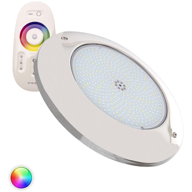 

Foco Piscina LED Superficie RGBW 12V DC Acero Inoxidable 35W IP68 RGBW con mando - RGBW con mando