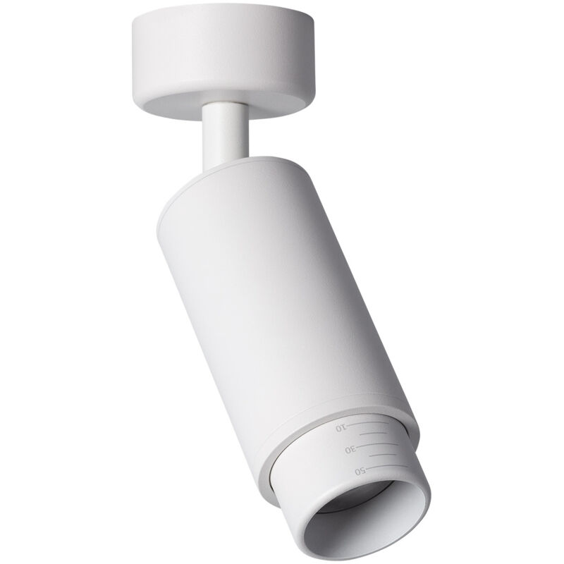 

Efectoled - Foco Portalámparas de Superficie Ágata Multiángulo 10-50º para Bombillas GU10 Blanco - Blanco