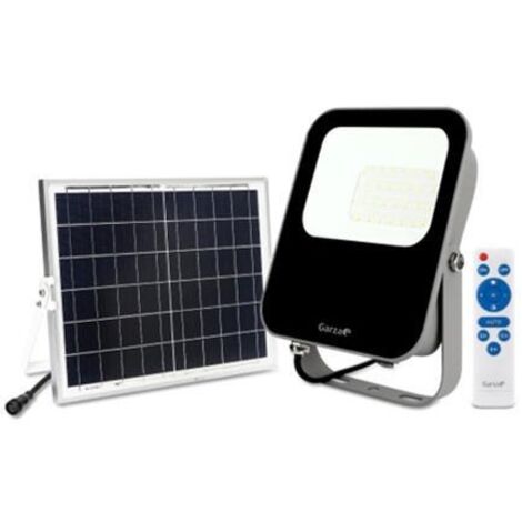 Foco proyector GARZA led solar 60w con mando 65k