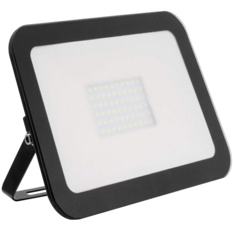 Foco Proyector LED 100W 120 lm/W IP65 Slim Cristal Negro 3000K Blanco Cálido