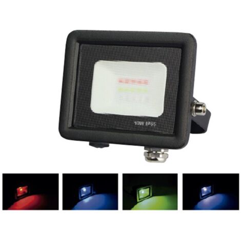 Foco Proyector Led 10W RGB IP65 con Mando a Distancia para controlar varios aparatos