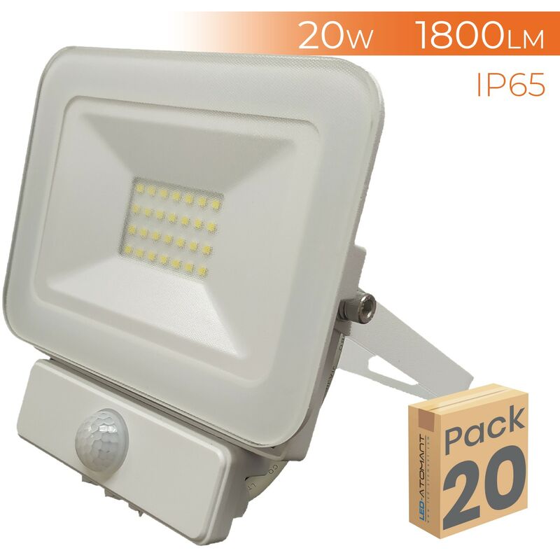 

Foco Proyector LED con Sensor de Movimiento 20W 1800LM 6500K | Pack 20 Uds. - Pack 20 Uds.