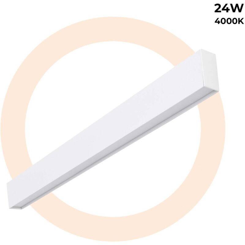 Barcelona Led - Luminaria Lineal led De Suspensión / Superficie 24W - Slim - - Blanco