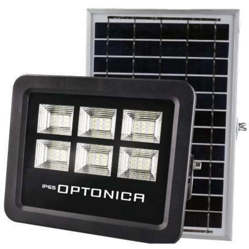 Optonica - Foco Proyector led Solar Negro Equivalente 150W 2900lm Blanco Día 6000K