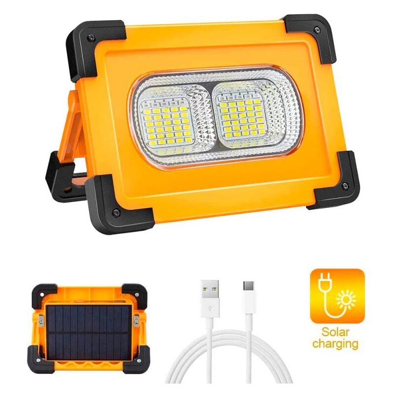 

Foco Proyector Solar LED Portátil 50W Orientable IP66 + Función Power Bank Blanco Frío 6000K | IluminaShop