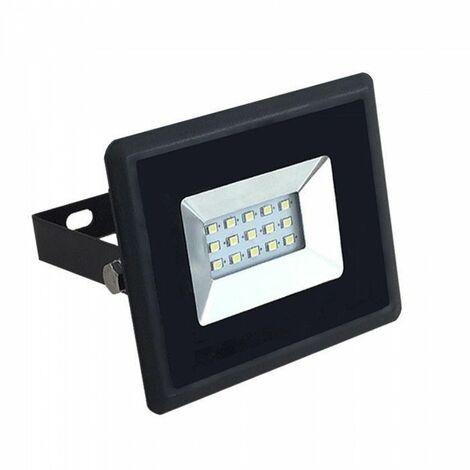 Foco reflector LED 10W negro IP65 para exteriores