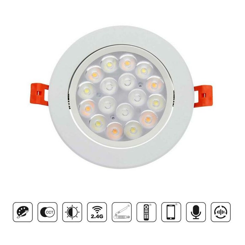 

Ledbox - Foco SKATT, 9W, RGB+CCT, RGB + Blanco dual, regulable - RGB + Blanco dual