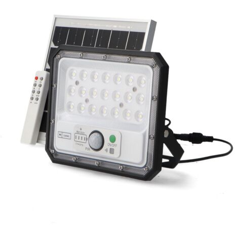 Foco Solar 50w con detector y mando con placa Solar 6W