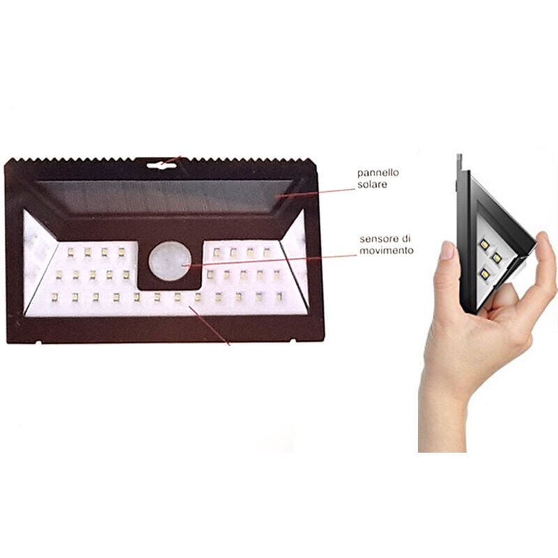 Foco Solar De 32 Led Para Jardín Exterior Con Sensor De Movimiento