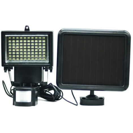 Foco Solar Galix Detector de Movimiento Negro Plástico 13,5 x 13,5 x 20 cm
