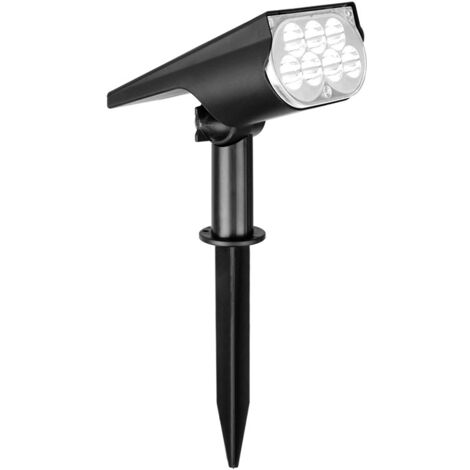 Foco solar LED de 7 luces para jardín, aplique de pared exterior impermeable para exteriores, luz blanca, 1 unidad.