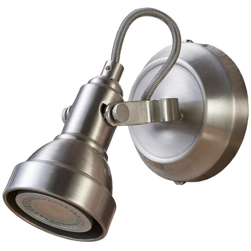 

Foco LED de pared Perseas niquelado, GU10