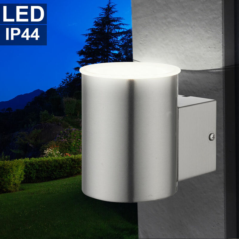 

Lámpara de pared Lámpara de exterior Lámpara de pared Down -spot iluminación IP44 a prueba de salpicaduras, 1x LED 7 vatios 400 lúmenes blanco