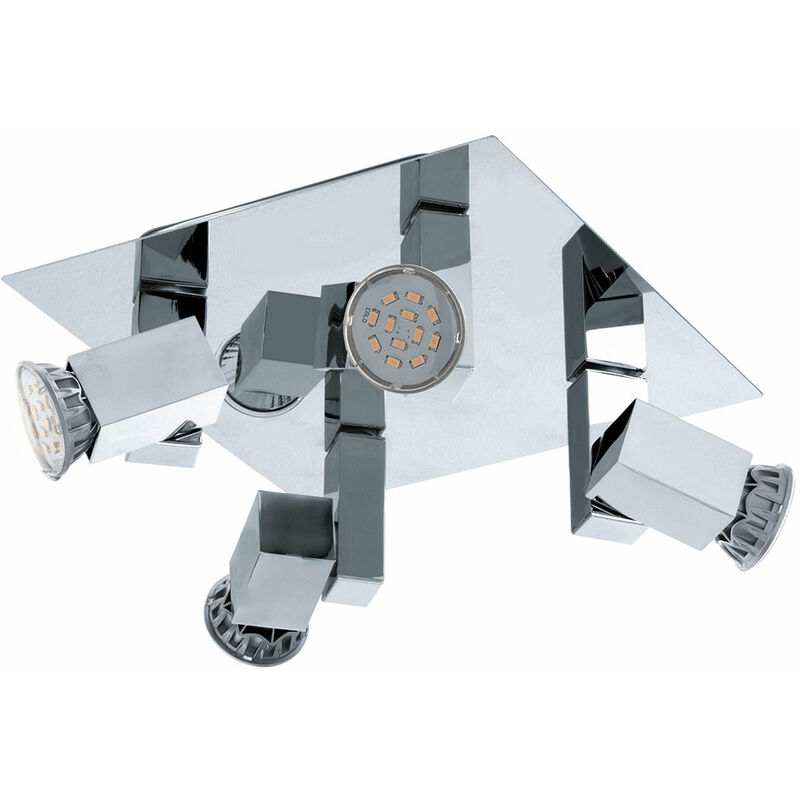 

Foco de techo orientable. Mando a distancia de iluminación. Luminaria en set que incluye lámparas LED RGB