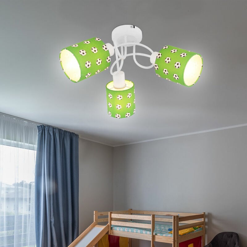 

Focos de techo spot roundel fútbol verde trenza luz lámpara habitación infantil